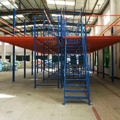 SGS Steel Beam Mezzanine Rack Konstruksi Lantai Mezzanine Baja 4500kg