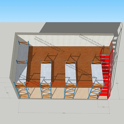 Sistem Rak Mezzanine Multi Level 2.5 Ton Penyimpanan Gudang Mezzanine